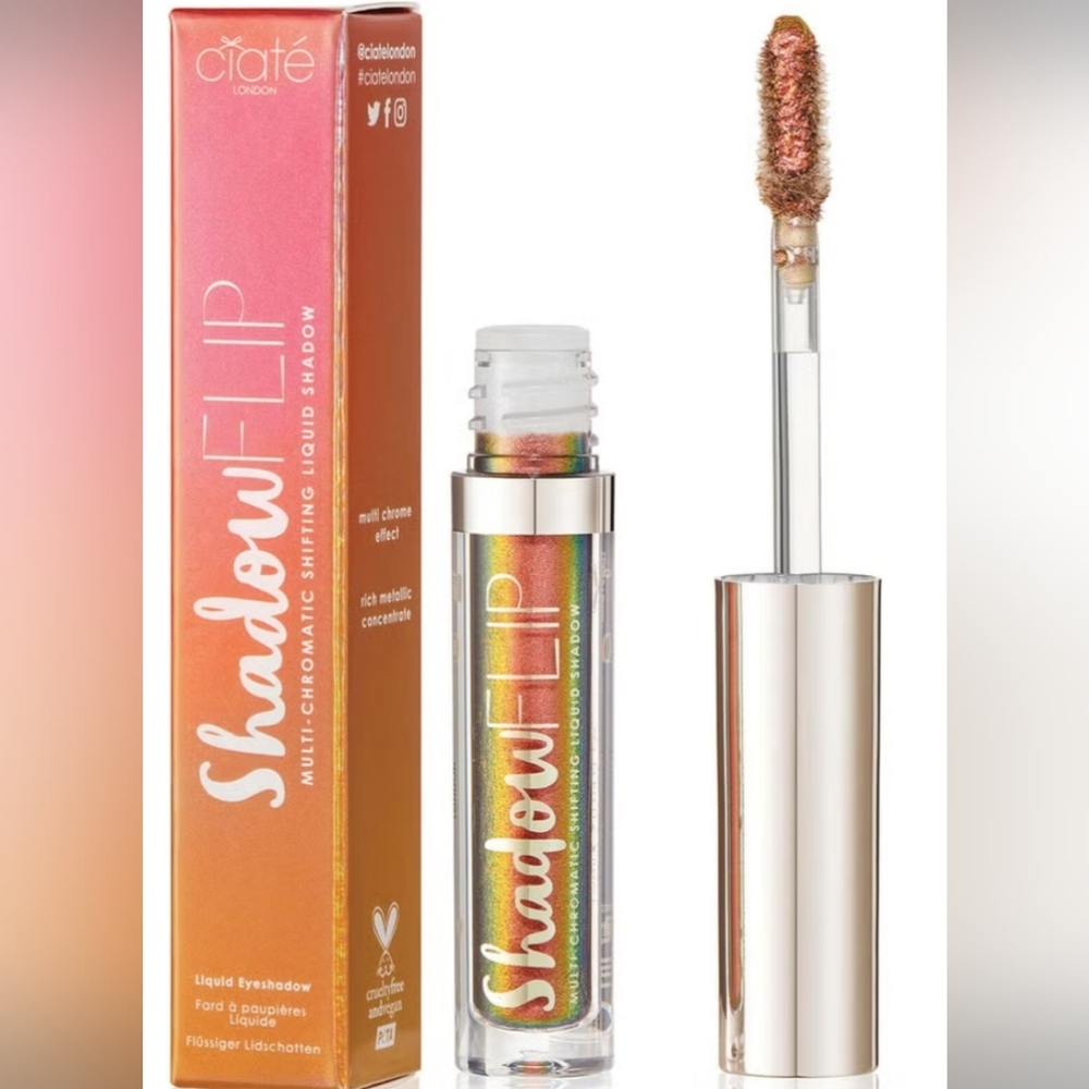 ⭐3 For $21⭐ Ciate Shadow Flip Multi-Chrome Liquid Eyeshadow - Pink and Gold - Picture 1 of 7